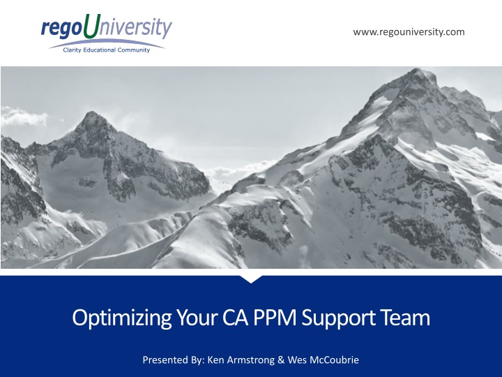 Optimizing Your CA PPM Support Team