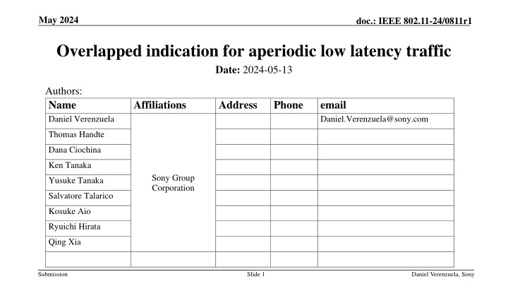 Overlapped indication for aperiodic low latency traffic