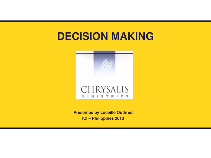 DECISION MAKING