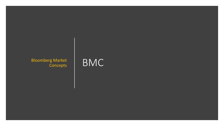 Bloomberg Market Concepts: Integrate State-of-the-Market Data into Your Coursework
