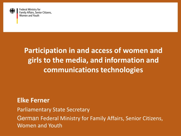 Access and Participation of Women and Girls in Media and Technologies