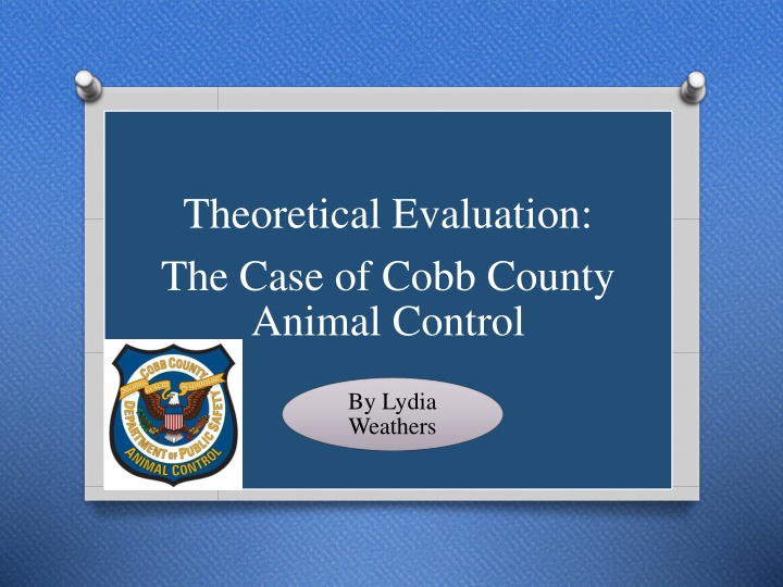 Theoretical Evaluation: Cobb County Animal Control Analysis