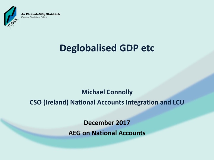 Deglobalised GDP and Irish Economy Impact