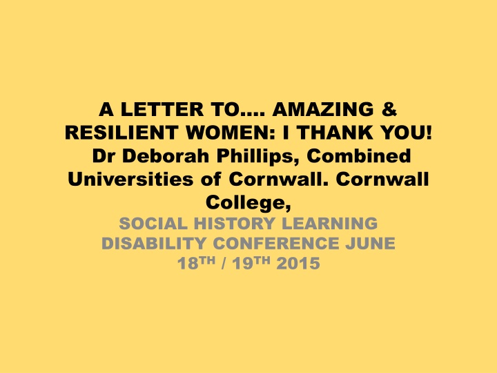 A Letter to Amazing & Resilient Women: Reflections and Thanks