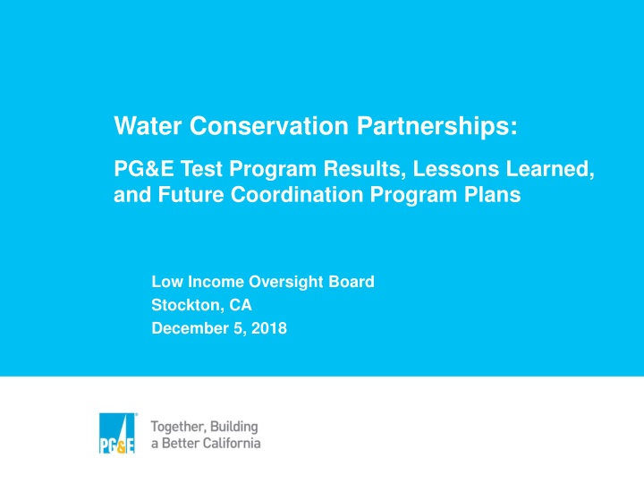 Water Conservation Partnerships