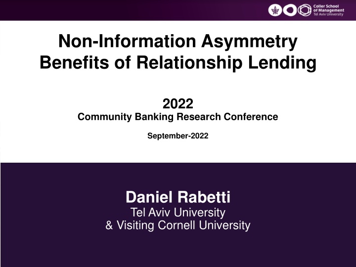 Non-Information Asymmetry Benefits of Relationship Lending