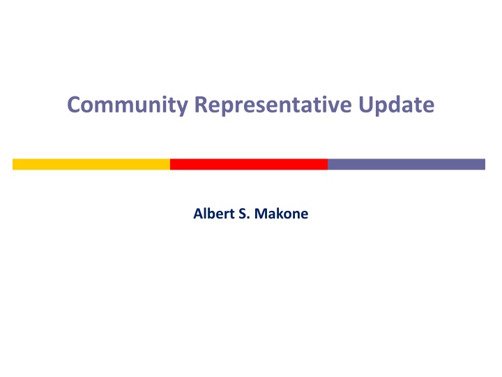 Community Representative Update