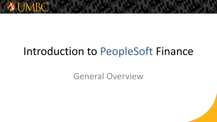 Introduction to PeopleSoft Finance