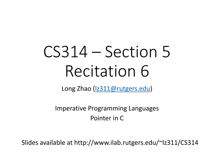 Imperative Programming Languages Overview