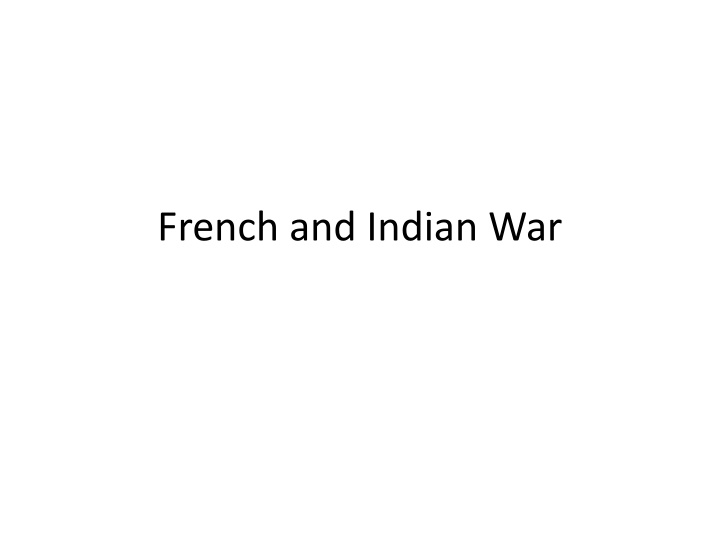French and Indian War