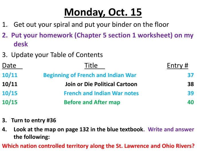 The French and Indian War - Braddock's Defeat