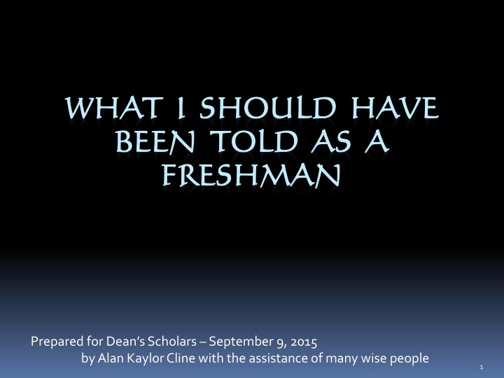 Freshman Wisdom: How to Excel in University Life
