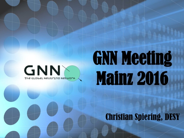 GNN Meeting Mainz 2016