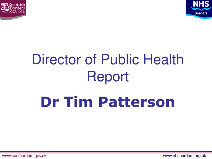 Public Health Priorities for Scottish Borders
