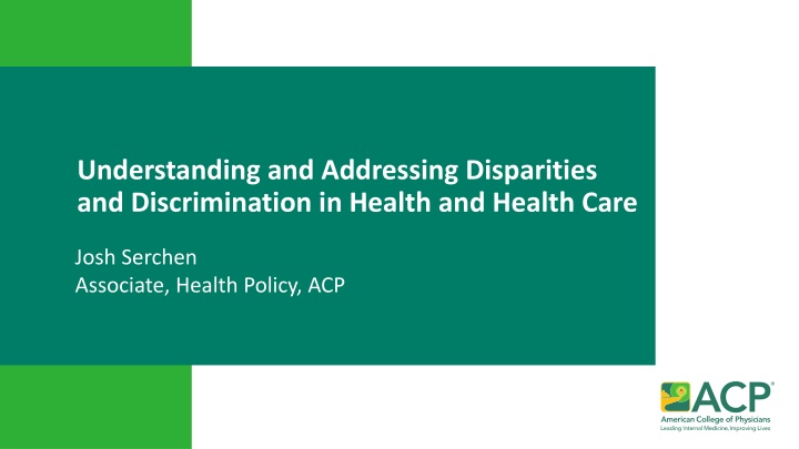 Disparities and Discrimination in Health and Education