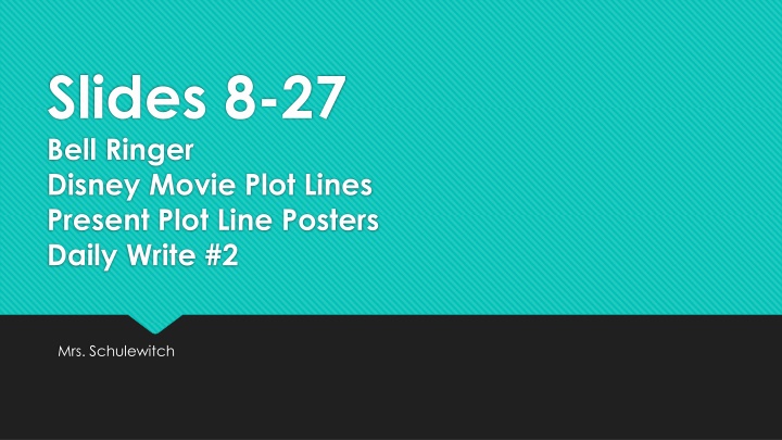 Disney Movie Plot Lines & Daily Write Prompts