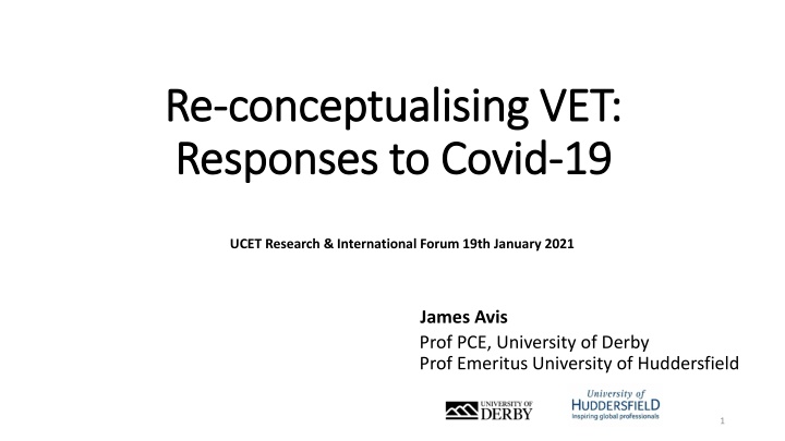 Reconceptualising Vocational Education & Training: Responses to Covid-19