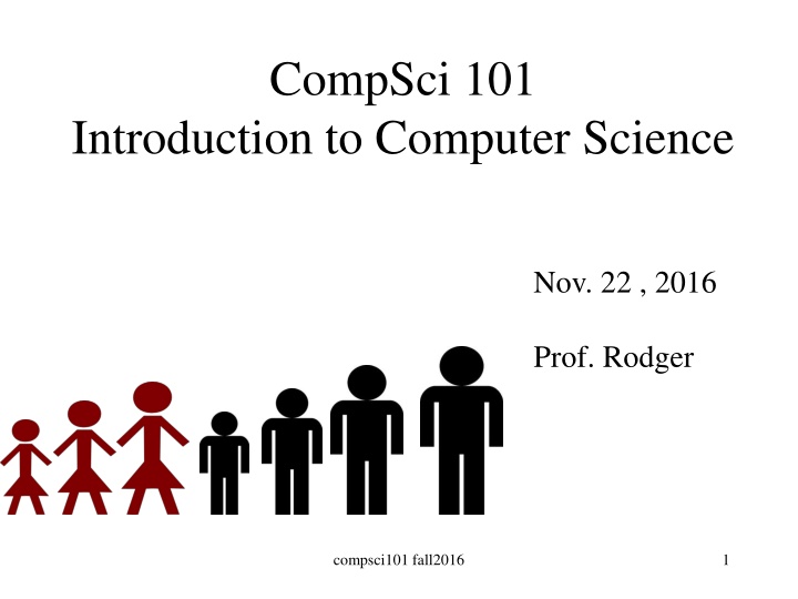 CompSci 101 Introduction to Computer Science