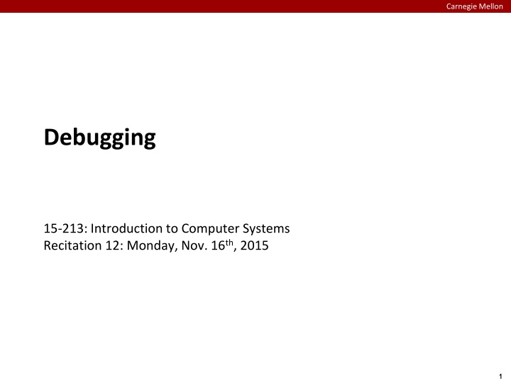 Debugging