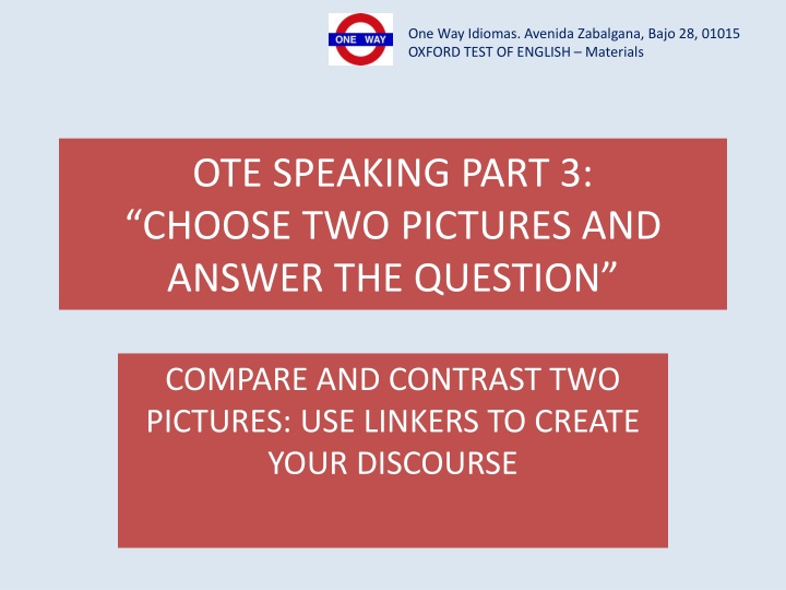 Enhancing English Speaking Skills with Picture Comparison Techniques