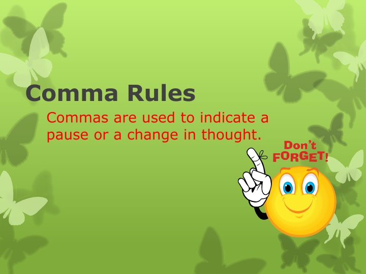 Comma Rules