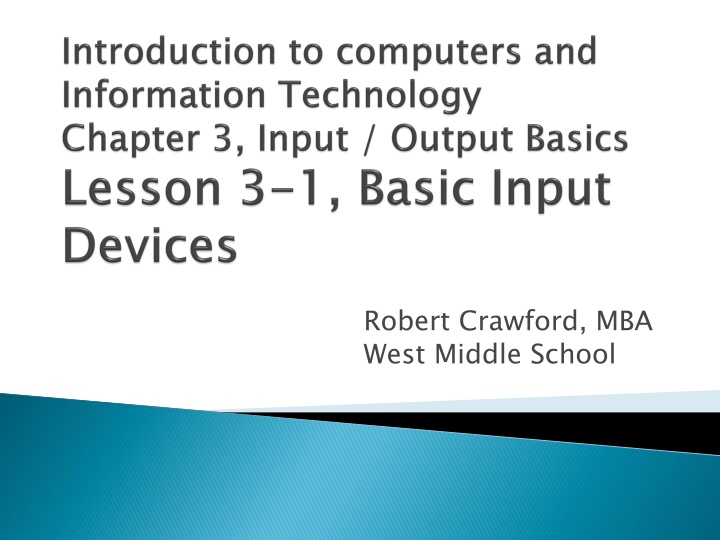 Input Devices and Computer Operation