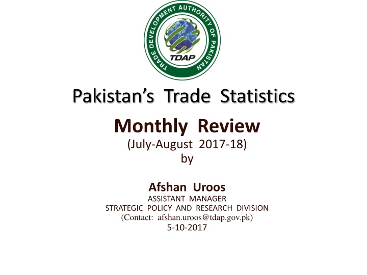 Pakistan’s  Trade  Statistics