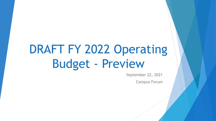 DRAFT FY 2022 Operating