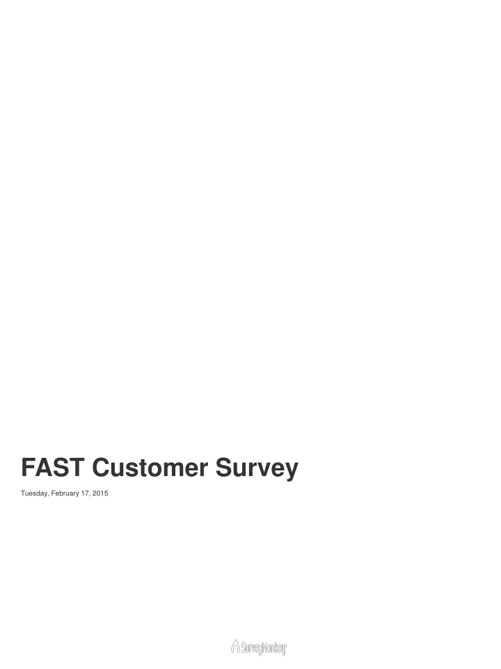 FAST Customer Survey