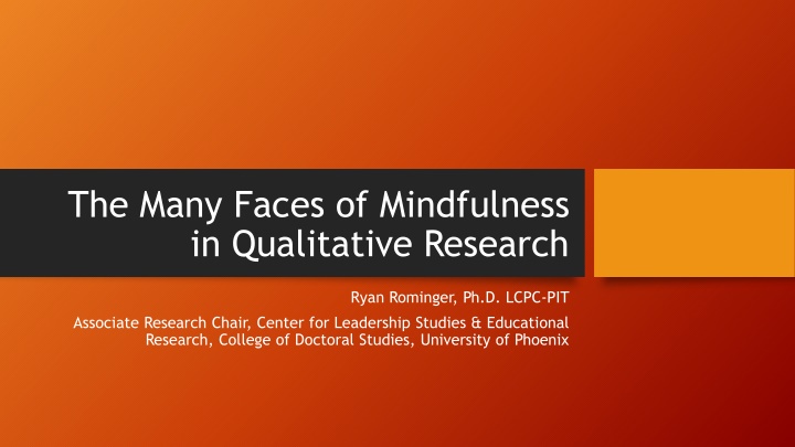 Faces of Mindfulness in Qualitative Research: A Comprehensive Perspective