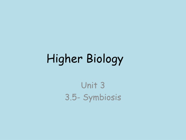 Higher Biology