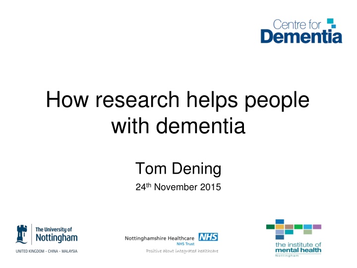 The Role of Research in Dementia