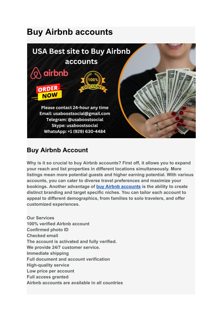 buy airbnb accounts n.w