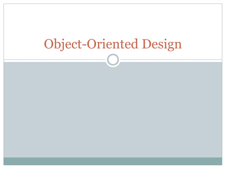Object-Oriented Design