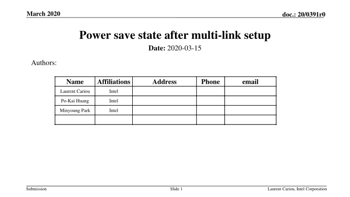 Power Management Mode Definition