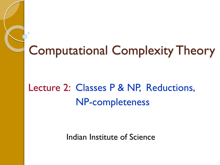 Computational Complexity Theory