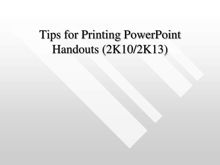 Efficient PowerPoint Handout Printing Tips