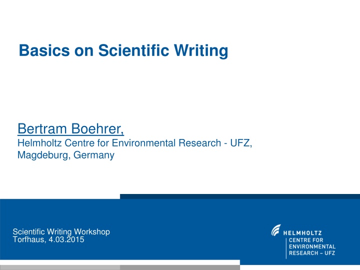 Basics on Scientific Writing
