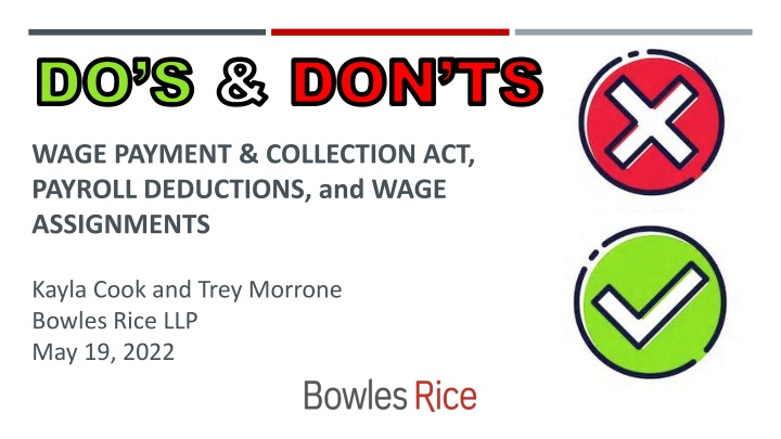 Wage Payment & Collection Act: Dos and Don'ts