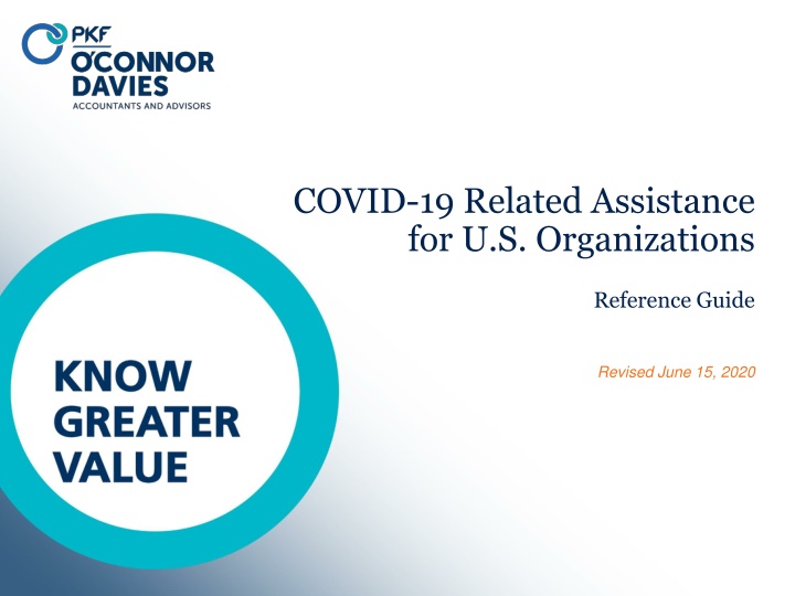 COVID-19 Related Assistance  for U.S. Organizations