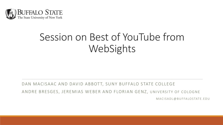 Session on Best of YouTube and Online Physics Resources