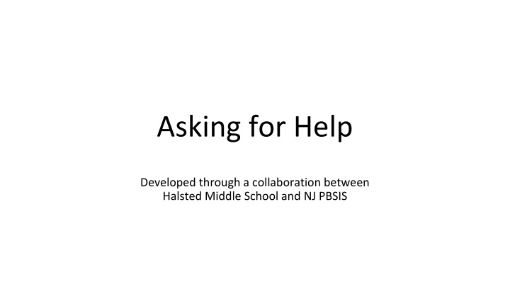 Asking for Help