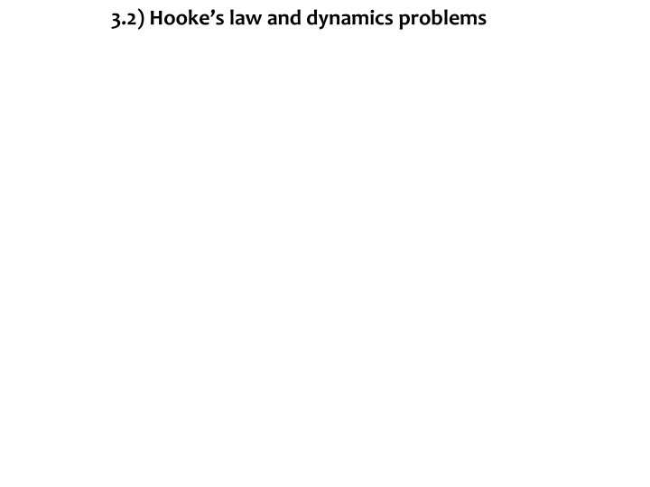 3.2) Hooke’s law and dynamics problems
