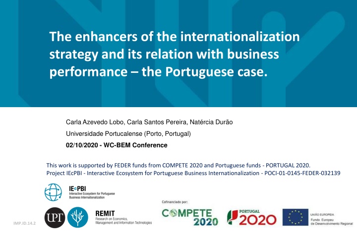 Enhancers of Internationalization Strategy for Business Performance: Portuguese Case