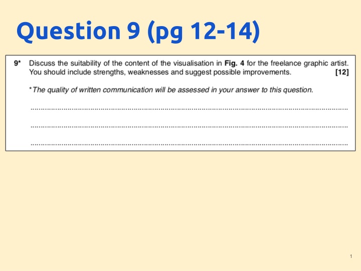 Question 9 (pg 12-14)