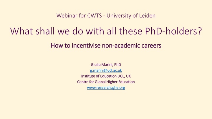 What shall we do with all these PhD-holders?