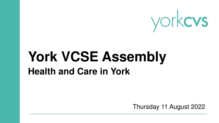 York VCSE Assembly Health and Care in York