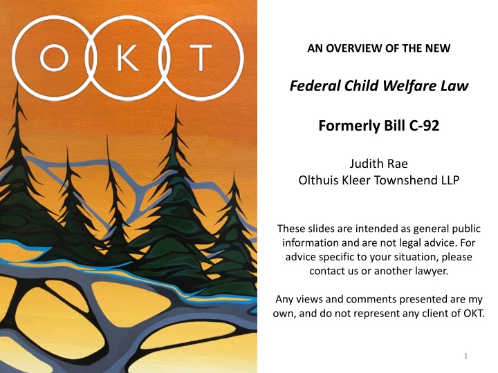 Overview of the New Federal Child Welfare Law by Judith Rae Olthuis Kleer Townshend LLP