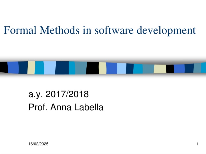Formal Methods in software development
