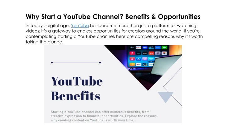 Why Start a YouTube Channel Benefits & Opportunities
